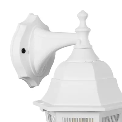 LEDTM® VITRO 203-0201 Vintage Επιτοίχιο Φωτιστικό Φαναράκι Μονόφωτο 1 x E27 IP44 Λευκό Πλαστικό - Μ17 x Π20 x Υ36cm - Image 6