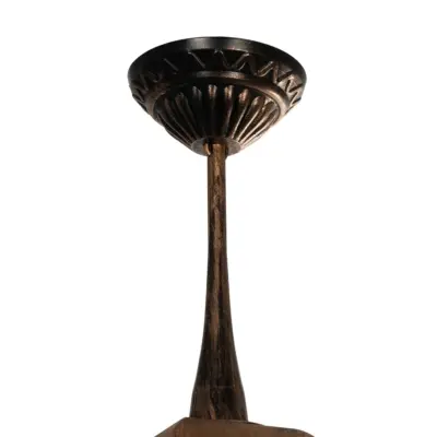 LEDTM® SOLME 203-0214 Vintage Κρεμαστό Φωτιστικό Φαναράκι Μονόφωτο 1 x E27 IP44 Χάλκινο Πλαστικό - Μ15 x Π15 x Υ27cm - Image 6