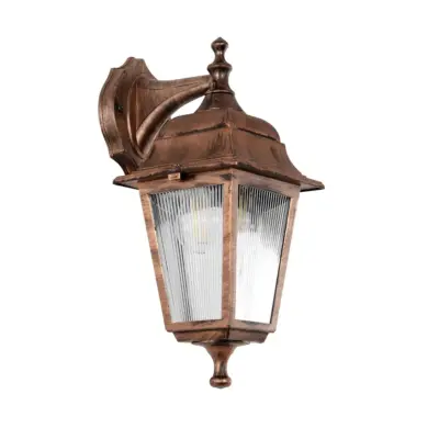 LEDTM® SOLME 203-0216 Vintage Επιτοίχιο Φωτιστικό Φαναράκι Μονόφωτο 1 x E27 IP44 Χάλκινο Πλαστικό - Μ19 x Π20 x Υ35cm