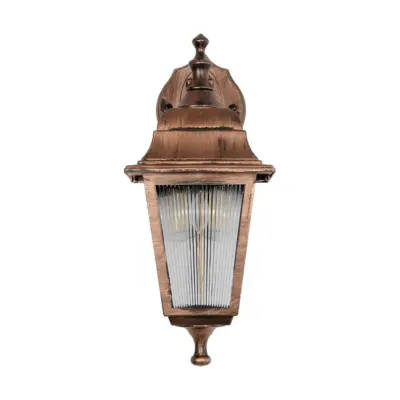 LEDTM® SOLME 203-0216 Vintage Επιτοίχιο Φωτιστικό Φαναράκι Μονόφωτο 1 x E27 IP44 Χάλκινο Πλαστικό - Μ19 x Π20 x Υ35cm - Image 4