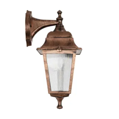 LEDTM® SOLME 203-0216 Vintage Επιτοίχιο Φωτιστικό Φαναράκι Μονόφωτο 1 x E27 IP44 Χάλκινο Πλαστικό - Μ19 x Π20 x Υ35cm - Image 5