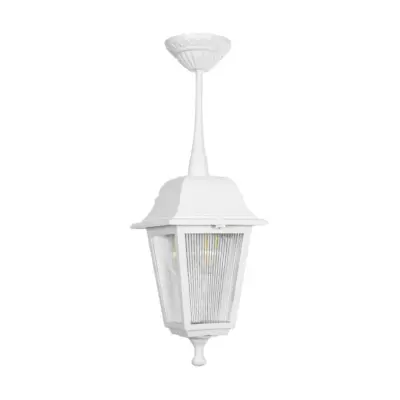 LEDTM® SOLME 203-0219 Vintage Κρεμαστό Φωτιστικό Φαναράκι Μονόφωτο 1 x E27 IP44 Λευκό Πλαστικό Σώμα - Μ15 x Π15 x Υ27cm - Image 4