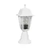 LEDTM® SOLME 203-0220 Vintage Επιδαπέδιο Φωτιστικό Φαναράκι Μονόφωτο 1 x E27 IP44 Λευκό & Διάφανο Πλαστικό - Μ22 x Π22 x Υ40cm