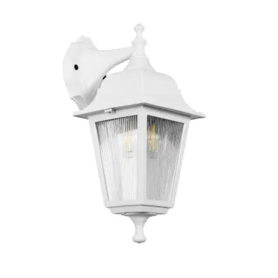 LEDTM® SOLME 203-0221 Vintage Επιτοίχιο Φωτιστικό Φαναράκι Μονόφωτο 1 x E27 IP44 Λευκό Πλαστικό - Μ15 x Π20 x Υ35cm