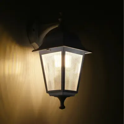 LEDTM® SOLME 203-0221 Vintage Επιτοίχιο Φωτιστικό Φαναράκι Μονόφωτο 1 x E27 IP44 Λευκό Πλαστικό - Μ15 x Π20 x Υ35cm - Image 3