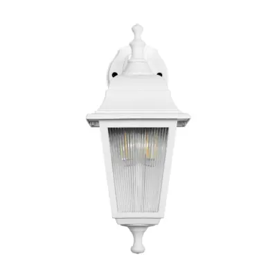 LEDTM® SOLME 203-0221 Vintage Επιτοίχιο Φωτιστικό Φαναράκι Μονόφωτο 1 x E27 IP44 Λευκό Πλαστικό - Μ15 x Π20 x Υ35cm - Image 4