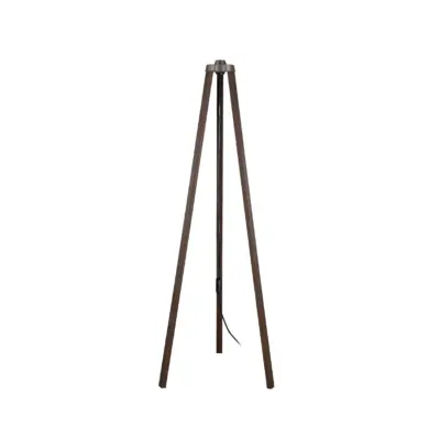 LEDTM® TRIPOD 203-0257 Μοντέρνο Επιδαπέδιο Φωτιστικό Μονόφωτο 1 x E27 IP20 Καφέ Ξύλο - Μ38 x Π38 x Υ120cm