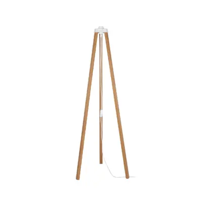 LEDTM® TRIPOD 203-0260 Μοντέρνο Επιδαπέδιο Φωτιστικό Μονόφωτο 1 x E27 IP20 Μπέζ Ξύλο - Μ38 x Π38 x Υ120cm
