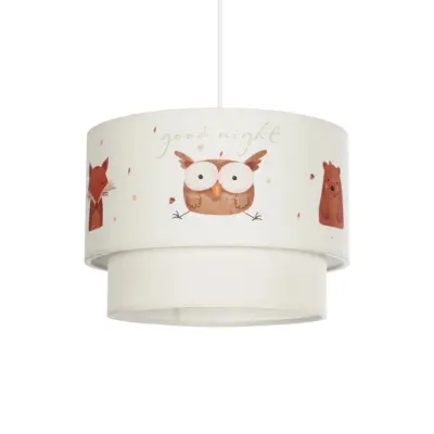 LEDTM® OWL 204-0001 Παιδικό Κρεμαστό Φωτιστικό Φιγούρα Μονόφωτο 1 x E27 IP20 Πολύχρωμο Ύφασμα - Μ30 x Π30 x Υ24cm