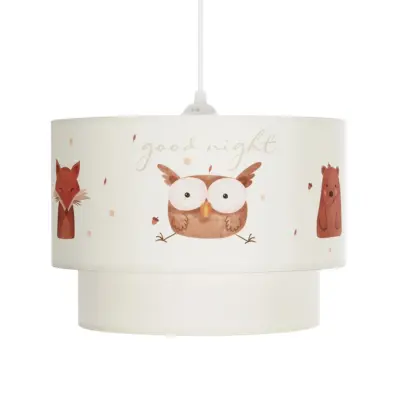 LEDTM® OWL 204-0001 Παιδικό Κρεμαστό Φωτιστικό Φιγούρα Μονόφωτο 1 x E27 IP20 Πολύχρωμο Ύφασμα - Μ30 x Π30 x Υ24cm - Image 5