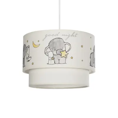 LEDTM® ELEPHANT 204-0002 Παιδικό Κρεμαστό Φωτιστικό Φιγούρα Μονόφωτο 1 x E27 IP20 Πολύχρωμο Ύφασμα - Μ30 x Π30 x Υ24cm