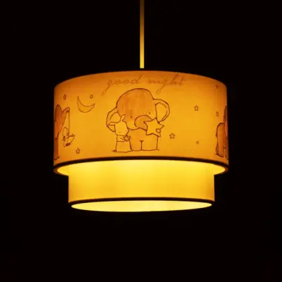 LEDTM® ELEPHANT 204-0002 Παιδικό Κρεμαστό Φωτιστικό Φιγούρα Μονόφωτο 1 x E27 IP20 Πολύχρωμο Ύφασμα - Μ30 x Π30 x Υ24cm - Image 3