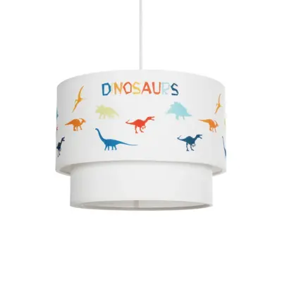 LEDTM® DINO 204-0006 Παιδικό Κρεμαστό Φωτιστικό Φιγούρα Μονόφωτο 1 x E27 IP20 Πολύχρωμο Ύφασμα - Μ30 x Π30 x Υ24cm