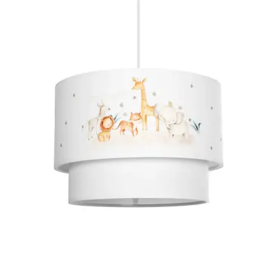 LEDTM® GIRAFFE 204-0007 Παιδικό Κρεμαστό Φωτιστικό Φιγούρα Μονόφωτο 1 x E27 IP20 Πολύχρωμο Ύφασμα - Μ30 x Π30 x Υ24cm