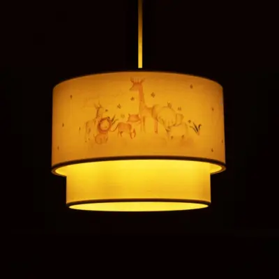 LEDTM® GIRAFFE 204-0007 Παιδικό Κρεμαστό Φωτιστικό Φιγούρα Μονόφωτο 1 x E27 IP20 Πολύχρωμο Ύφασμα - Μ30 x Π30 x Υ24cm - Image 3