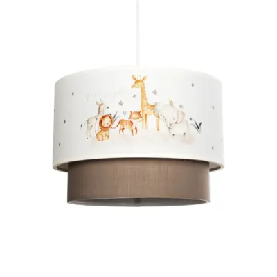 LEDTM® GIRAFFE 204-0008 Παιδικό Κρεμαστό Φωτιστικό Φιγούρα Μονόφωτο 1 x E27 IP20 Πολύχρωμο Ύφασμα - Μ30 x Π30 x Υ24cm