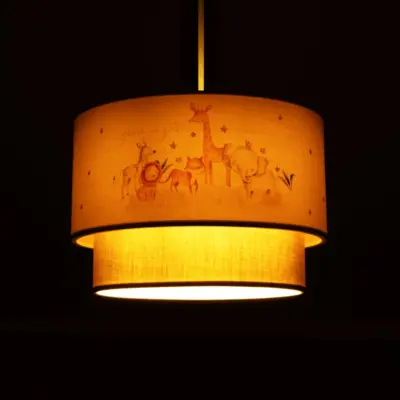 LEDTM® GIRAFFE 204-0008 Παιδικό Κρεμαστό Φωτιστικό Φιγούρα Μονόφωτο 1 x E27 IP20 Πολύχρωμο Ύφασμα - Μ30 x Π30 x Υ24cm - Image 3