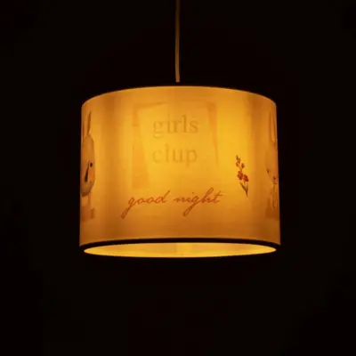 LEDTM® GIRLSCLUB 204-0010 Παιδικό Κρεμαστό Φωτιστικό Φιγούρα Μονόφωτο 1 x E27 IP20 Λευκό Ύφασμα - Μ28 x Π28 x Υ24cm - Image 3