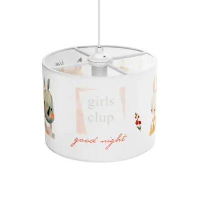 LEDTM® GIRLSCLUB 204-0010 Παιδικό Κρεμαστό Φωτιστικό Φιγούρα Μονόφωτο 1 x E27 IP20 Λευκό Ύφασμα - Μ28 x Π28 x Υ24cm - Image 7