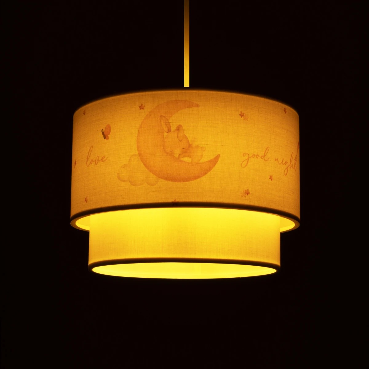LEDTM® MOON 204-0011 Παιδικό Κρεμαστό Φωτιστικό Οροφής με Ντουί 1 x E27 AC 220-240V IP20 - Πολύχρωμο - Μ30 x Π30 x Υ24cm - Image 3