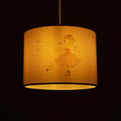 LEDTM® BALLERINA 204-0015 Παιδικό Κρεμαστό Φωτιστικό Φιγούρα Μονόφωτο 1 x E27 IP20 Ροζ Ύφασμα - Μ28 x Π28 x Υ24cm - Image 3