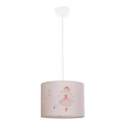 LEDTM® BALLERINA 204-0015 Παιδικό Κρεμαστό Φωτιστικό Φιγούρα Μονόφωτο 1 x E27 IP20 Ροζ Ύφασμα - Μ28 x Π28 x Υ24cm - Image 4