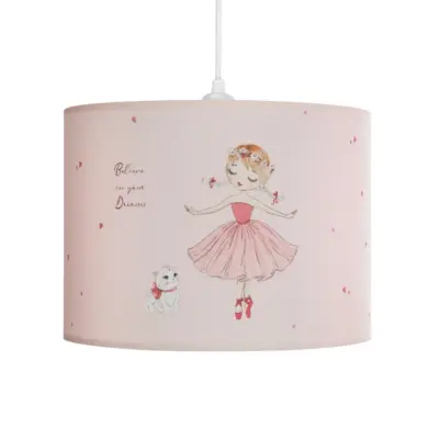 LEDTM® BALLERINA 204-0015 Παιδικό Κρεμαστό Φωτιστικό Φιγούρα Μονόφωτο 1 x E27 IP20 Ροζ Ύφασμα - Μ28 x Π28 x Υ24cm - Image 5