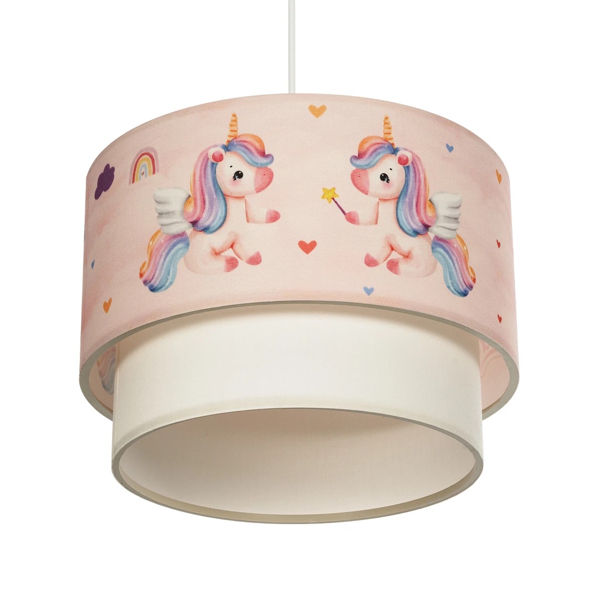LEDTM® PONY 204-0016 Παιδικό Κρεμαστό Φωτιστικό Οροφής με Ντουί 1 x E27 AC 220-240V IP20 - Ροζ - Μ30 x Π30 x Υ24cm - Image 6