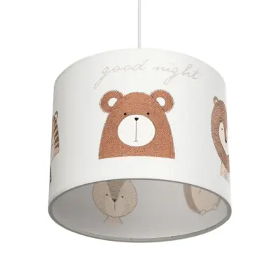 LEDTM® BEAR 204-0018 Παιδικό Κρεμαστό Φωτιστικό Φιγούρα Μονόφωτο 1 x E27 IP20 Πολύχρωμο Ύφασμα - Μ28 x Π28 x Υ24cm - Image 6