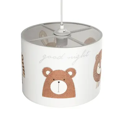 LEDTM® BEAR 204-0018 Παιδικό Κρεμαστό Φωτιστικό Φιγούρα Μονόφωτο 1 x E27 IP20 Πολύχρωμο Ύφασμα - Μ28 x Π28 x Υ24cm - Image 7
