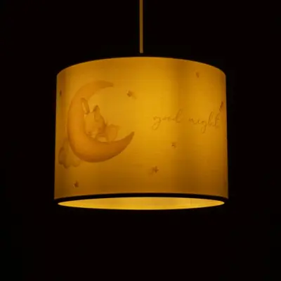 LEDTM® MOON 204-0019 Παιδικό Κρεμαστό Φωτιστικό Φιγούρα Μονόφωτο 1 x E27 IP20 Πολύχρωμο Ύφασμα - Μ28 x Π28 x Υ24cm - Image 3