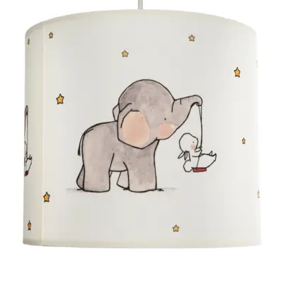 LEDTM® ELEPHANT 204-0020 Παιδικό Κρεμαστό Φωτιστικό Φιγούρα Μονόφωτο 1 x E27 IP20 Λευκό Ύφασμα - Μ24 x Π24 x Υ23cm - Image 9
