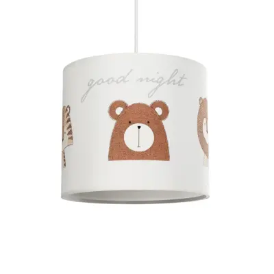 LEDTM® BEAR 204-0021 Παιδικό Κρεμαστό Φωτιστικό Φιγούρα Μονόφωτο 1 x E27 IP20 Πολύχρωμο Ύφασμα - Μ24 x Π24 x Υ23cm