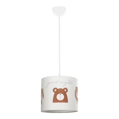 LEDTM® BEAR 204-0021 Παιδικό Κρεμαστό Φωτιστικό Φιγούρα Μονόφωτο 1 x E27 IP20 Πολύχρωμο Ύφασμα - Μ24 x Π24 x Υ23cm - Image 4