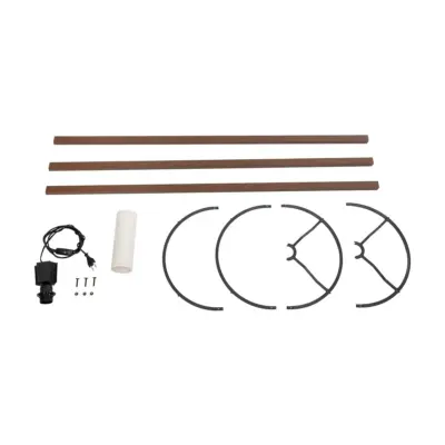 LEDTM® SAGA 204-0031 Μοντέρνο Eπιδαπέδιο Φωτιστικό Μονόφωτο 1 x E27 IP20 Καφέ Ξύλο με Μπεζ Ύφασμα - Μ38 x Π38 x Υ140cm - Image 8