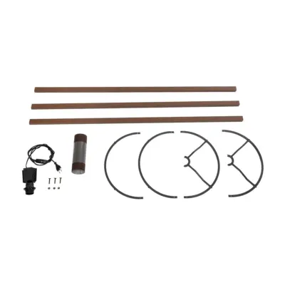 LEDTM® SAGA 204-0034 Μοντέρνο Eπιδαπέδιο Φωτιστικό Μονόφωτο 1 x E27 IP20 Καφέ Ξύλο με Καφέ Ύφασμα - Μ38 x Π38 x Υ140cm - Image 8