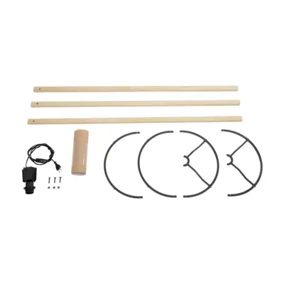 LEDTM® SAGA 204-0043 Μοντέρνο Eπιδαπέδιο Φωτιστικό Μονόφωτο 1 x E27 IP20 Μπεζ Ξύλο με Μπεζ Ύφασμα - Μ38 x Π38 x Υ140cm - Image 8