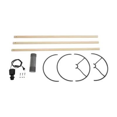 LEDTM® SAGA 204-0044 Μοντέρνο Eπιδαπέδιο Φωτιστικό Μονόφωτο 1 x E27 IP20 Μπεζ Ξύλο με Γκρι Ύφασμα - Μ38 x Π38 x Υ140cm - Image 8