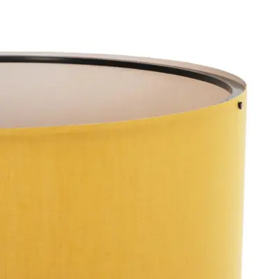 LEDTM® SAGA 204-0045 Μοντέρνο Eπιδαπέδιο Φωτιστικό Μονόφωτο 1 x E27 IP20 Μπεζ Ξύλο με Κίτρινο Ύφασμα - Μ38 x Π38 x Υ140cm - Image 5