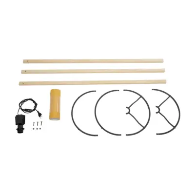 LEDTM® SAGA 204-0045 Μοντέρνο Eπιδαπέδιο Φωτιστικό Μονόφωτο 1 x E27 IP20 Μπεζ Ξύλο με Κίτρινο Ύφασμα - Μ38 x Π38 x Υ140cm - Image 8