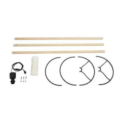 LEDTM® SAGA 204-0046 Μοντέρνο Eπιδαπέδιο Φωτιστικό Μονόφωτο 1 x E27 IP20 Μπεζ Ξύλο με Λευκό Ύφασμα - Μ38 x Π38 x Υ140cm - Image 8