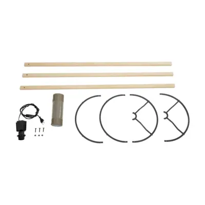 LEDTM® SAGA 204-0047 Μοντέρνο Eπιδαπέδιο Φωτιστικό Μονόφωτο 1 x E27 IP20 Μπεζ Ξύλο με Πράσινο Ύφασμα - Μ38 x Π38 x Υ140cm - Image 8