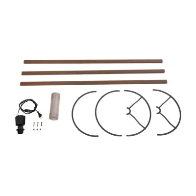 LEDTM® SAGA 204-0049 Μοντέρνο Eπιδαπέδιο Φωτιστικό Μονόφωτο 1 x E27 IP20 Καφέ Ξύλο με Ροζ  Ύφασμα - Μ38 x Π38 x Υ140cm - Image 8