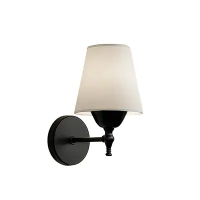 LEDTM® ELEGANTE 204-0186 Μοντέρνο Φωτιστικό Τοίχου Απλίκα Μονόφωτο 1 x E27 AC 220-240V IP20 Μπεζ & Μαύρο - Μ14 x Π14 x Υ26cm