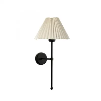 LEDTM® LING 204-0188 Μοντέρνο Φωτιστικό Τοίχου Απλίκα Μονόφωτο 1 x E27 AC 220-240V IP20 Μπεζ & Μαύρο - Μ22 x Π22 x Υ50cm