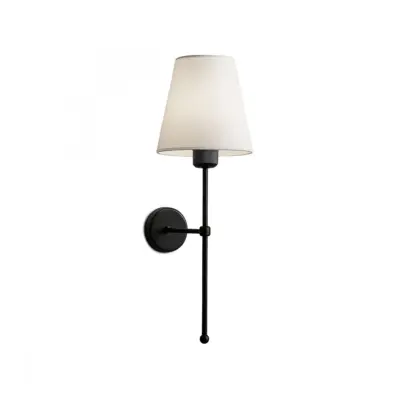 LEDTM® LING 204-0190 Μοντέρνο Φωτιστικό Τοίχου Απλίκα Μονόφωτο 1 x E27 AC 220-240V IP20 Μπεζ & Μαύρο - Μ13 x Π13 x Υ50cm