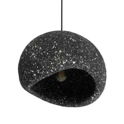 LEDTM® STONE 204-0194 Μοντέρνο Κρεμαστό Φωτιστικό Καμπάνα Μονόφωτο 1 x E27 IP20 Μαύρο Με Λευκό Πολυστερίνη με Ρητίνη - Μ35 x Π31 x Υ26cm - Image 6