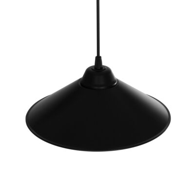 LEDTM® FONTE 203-0080 Μοντέρνο Κρεμαστό Φωτιστικό Καμπάνα Μονόφωτο 1 x E27 IP20 Μαύρο Πλαστικό - Μ25,5 x Π25,5 x Υ10cm - Image 7