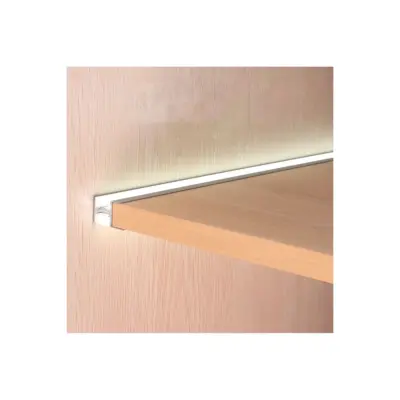 LEDTM® ALP-R-SHELF DODA 70814-1M Χωνευτό Προφίλ Αλουμινίου Ειδικό για Φωτισμό Ραφιού 18mm με Λευκό Γαλακτερό Πατητό Κάλυμμα για Ταινίες LED IP20 - Ασημί & Λευκό - Μ100 x Π1.5 x Υ2cm - Image 8