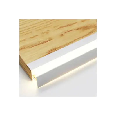 LEDTM® ALP-R-SHELF DODA 70814-1M Χωνευτό Προφίλ Αλουμινίου Ειδικό για Φωτισμό Ραφιού 18mm με Λευκό Γαλακτερό Πατητό Κάλυμμα για Ταινίες LED IP20 - Ασημί & Λευκό - Μ100 x Π1.5 x Υ2cm - Image 9